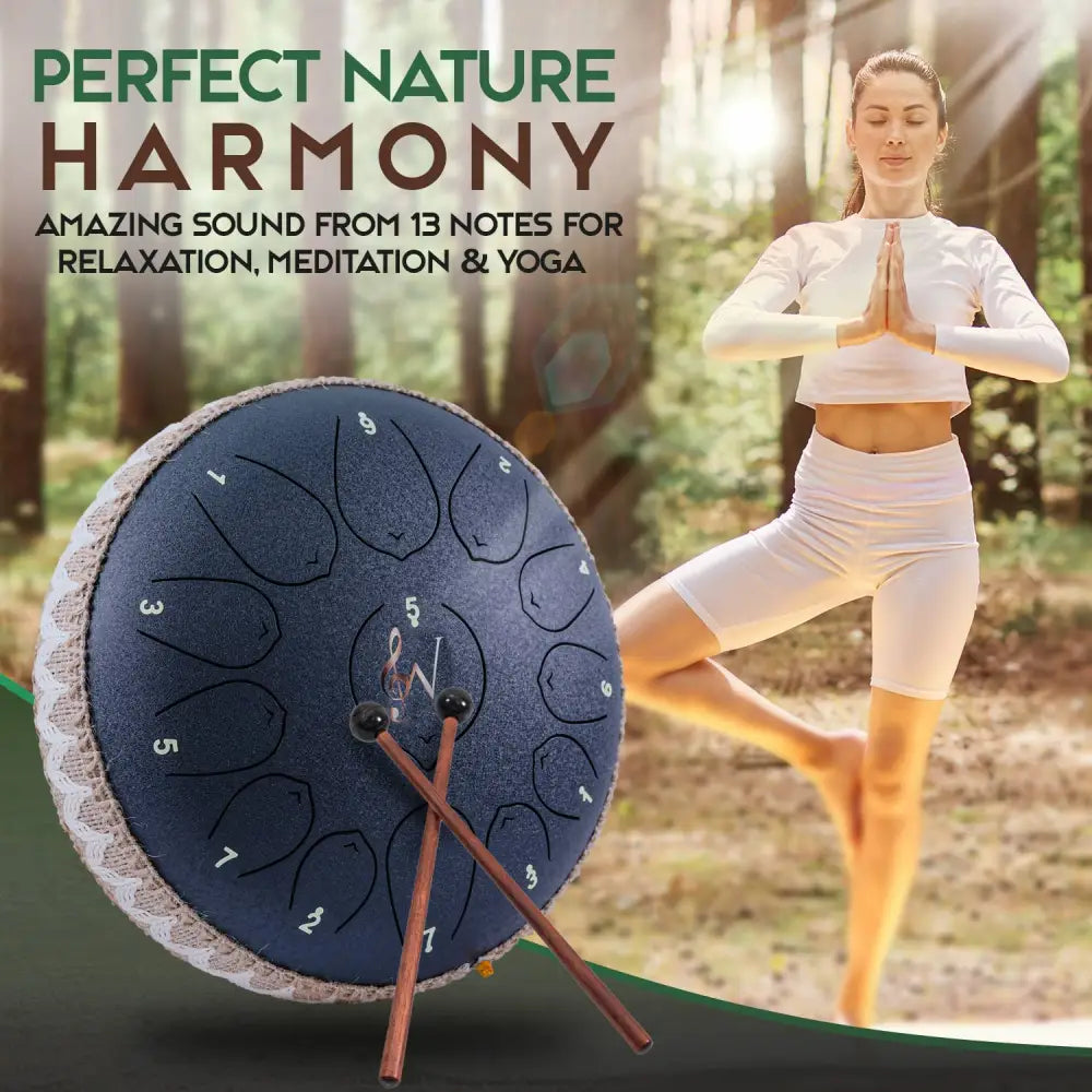 🔴🎶 Wise Harmony Steel Tongue Drum 12-Inch – Balance Creativity and Deep Resonance ✨ - Vibrational and Sound