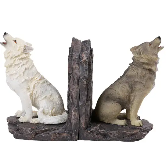 🐺✨ Wolf Book Ends – Guardian Spirit & Wild Wisdom for Your Library! 📚 - Statues