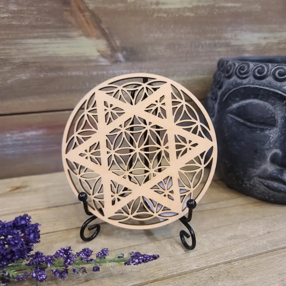 Wood Crystal Grids - Star Flower of Life - Grid Working