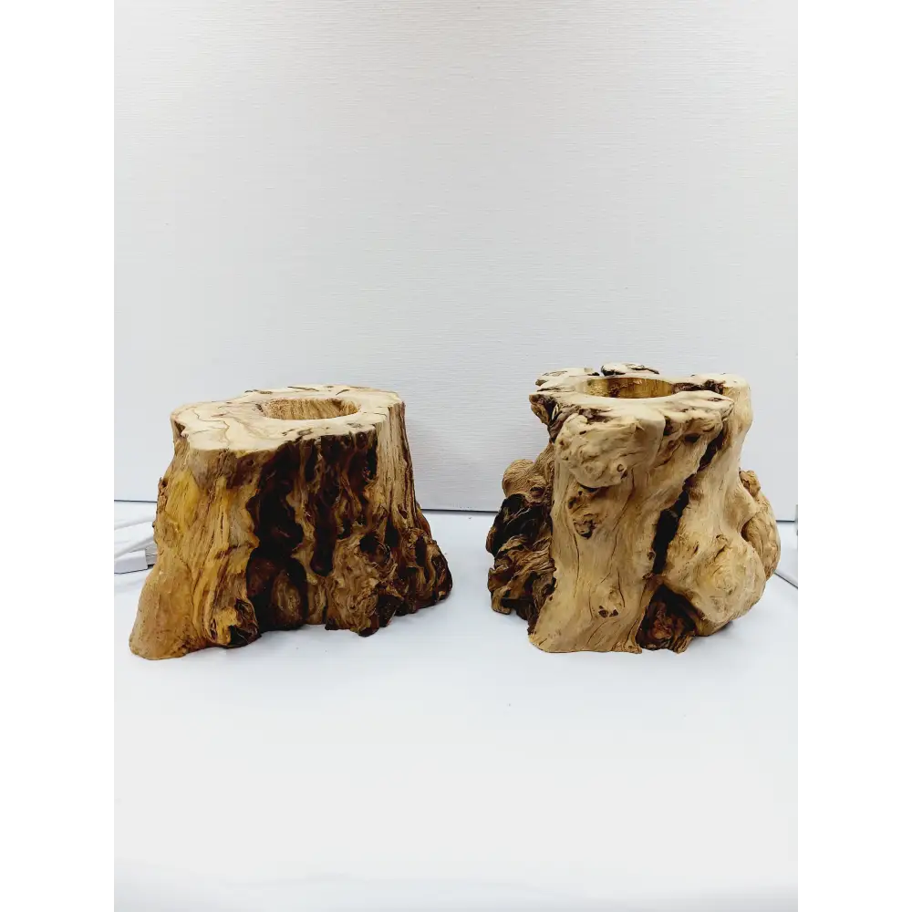 Wood Stump Spheres Stand-LED Base- white light & color changing light - STANDS