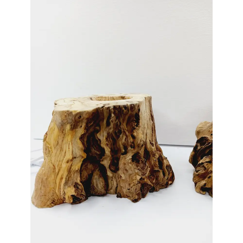 Wood Stump Spheres Stand-LED Base- white light & color changing light - STANDS
