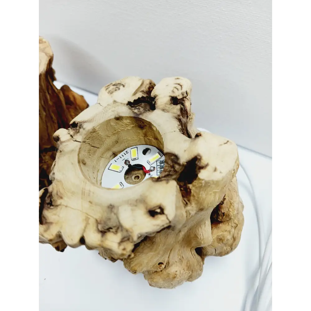 Wood Stump Spheres Stand-LED Base- white light & color changing light - STANDS