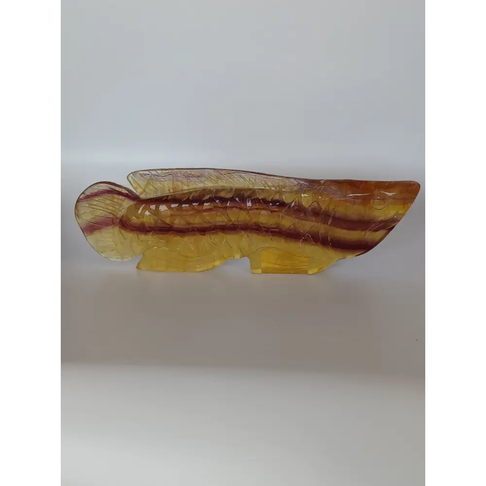 🐟💛 Yellow Fluorite Fish Carving – Clarity Prosperity and Joyful Flow! ✨ - Carvings