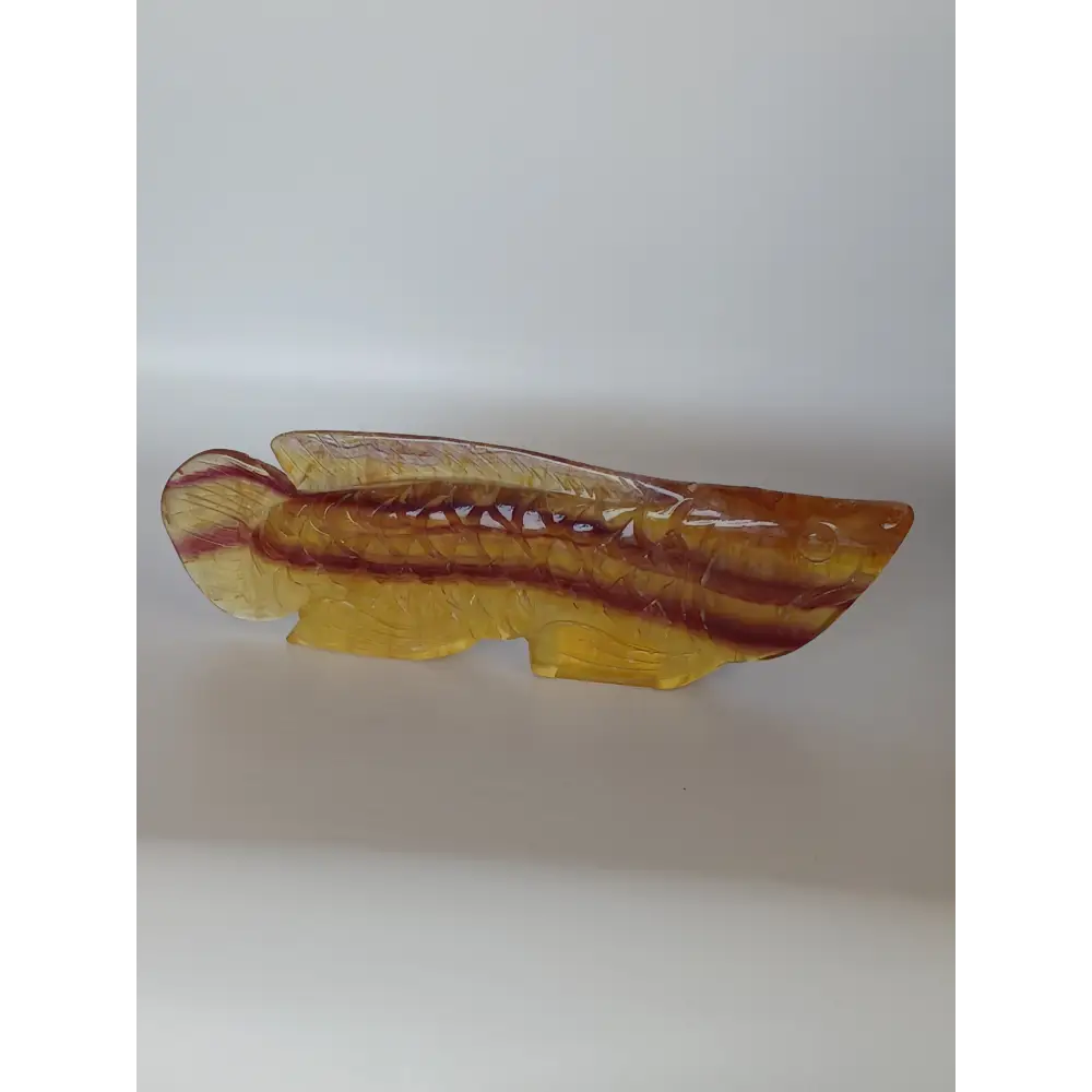 🐟💛 Yellow Fluorite Fish Carving – Clarity Prosperity and Joyful Flow! ✨ - Carvings