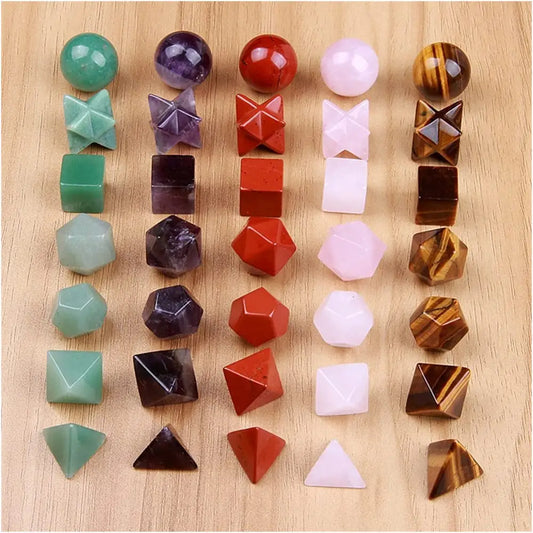 Crystal Platonic Solid Sets - Grid Working