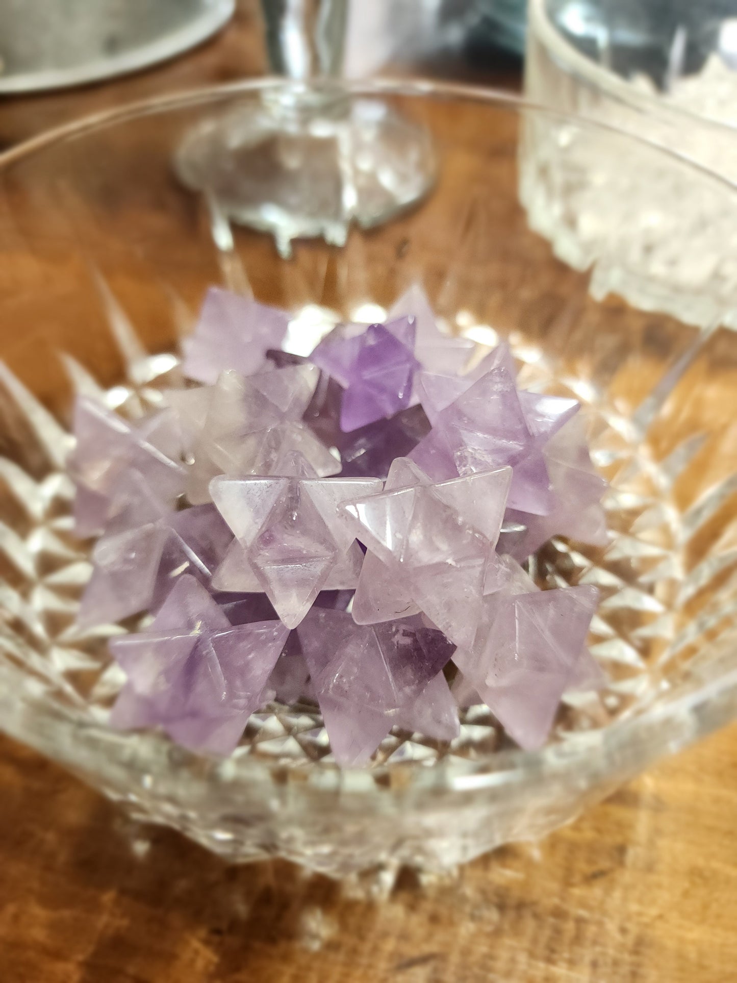 🔯✨ 1’’ Merkabah Amethyst & Clear Quartz – Spiritual Protection & Amplified Energy! 💜🌟 - Amethyst - Carvings