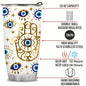 🧿☕ 20oz Stainless Steel Insulated Coffee Mug with Lid – Evil Eye Protection On-the-Go! ✨ - Drinking Vessels