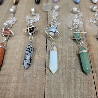 3 PIECE MERKABA PENDULUM - OPALITE - Pendulums & Mats
