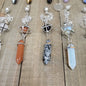 3 PIECE MERKABA PENDULUM - SNOWFLAKE OBSIDIAN - Pendulums & Mats