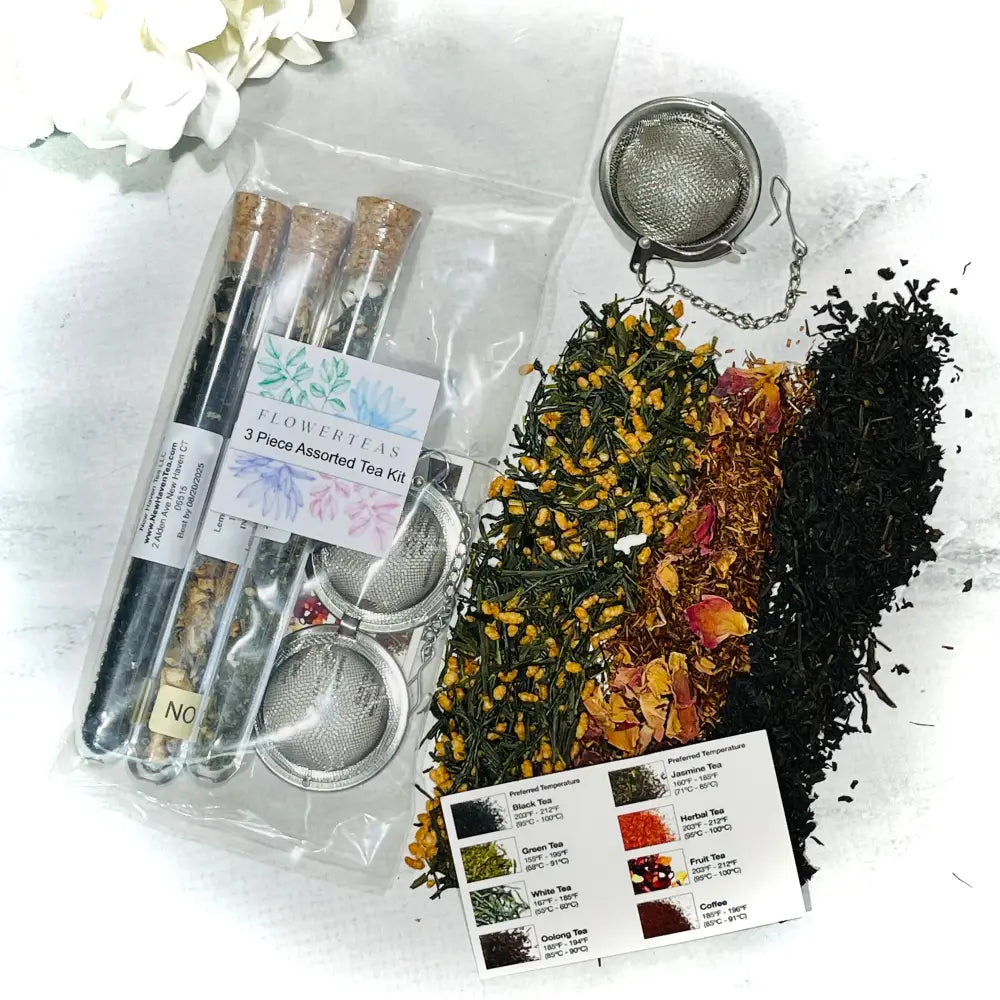 3 Test Tube Assorted Blends Loose Leaf Tea Gift Kit - Teas & Accessories