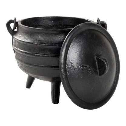Cast Iron Cauldron with LId 6.25’’ Diameter - Ritual Supplies