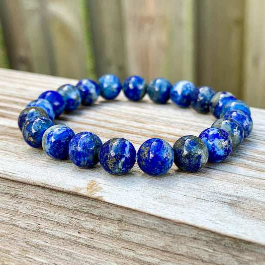 💙✨ 8mm Lapis Lazuli Bead Bracelet – Wisdom Truth & Inner Peace! 🔵