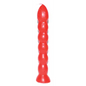Tall 9 1/2" red candle with seven distinct knobs, displayed on a white background. Perfect for passion, manifestation, and layered ritual work.