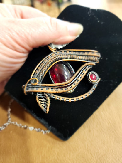 Amazing Copper Wire Wrapped Pendants! In Store - Eye of Horus - Jewelry
