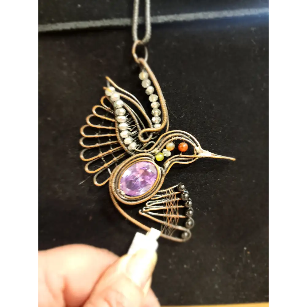 Amazing Copper Wire Wrapped Pendants! In Store - Hummingbird - Jewelry