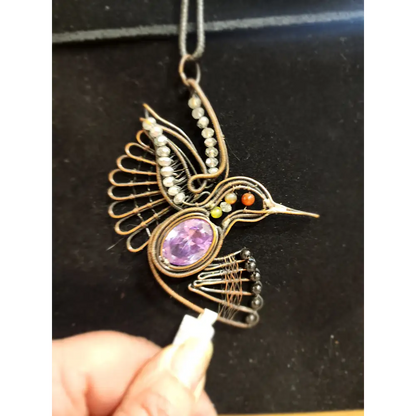 Amazing Copper Wire Wrapped Pendants! In Store - Hummingbird - Jewelry