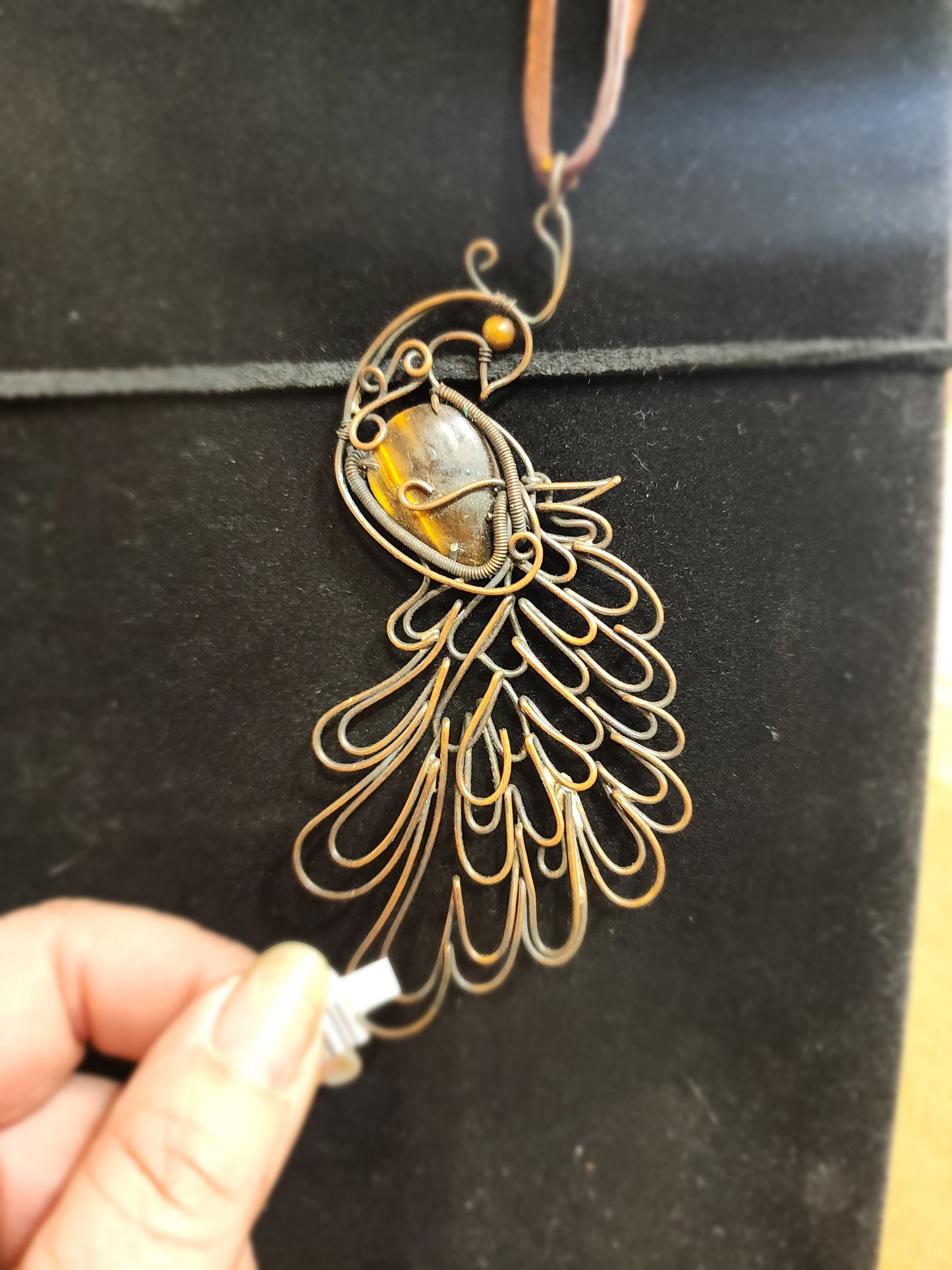 Amazing Copper Wire Wrapped Pendants! In Store - Peacock - Jewelry