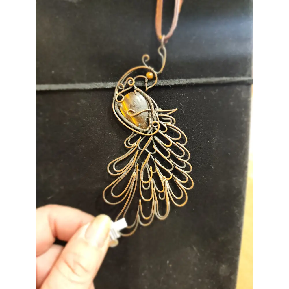 Amazing Copper Wire Wrapped Pendants! In Store - Peacock - Jewelry