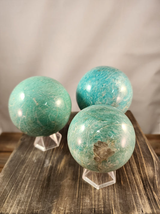 🌊 Amazonite Spheres - 2.5’’ to 3.5’’ ✨ - Spheres