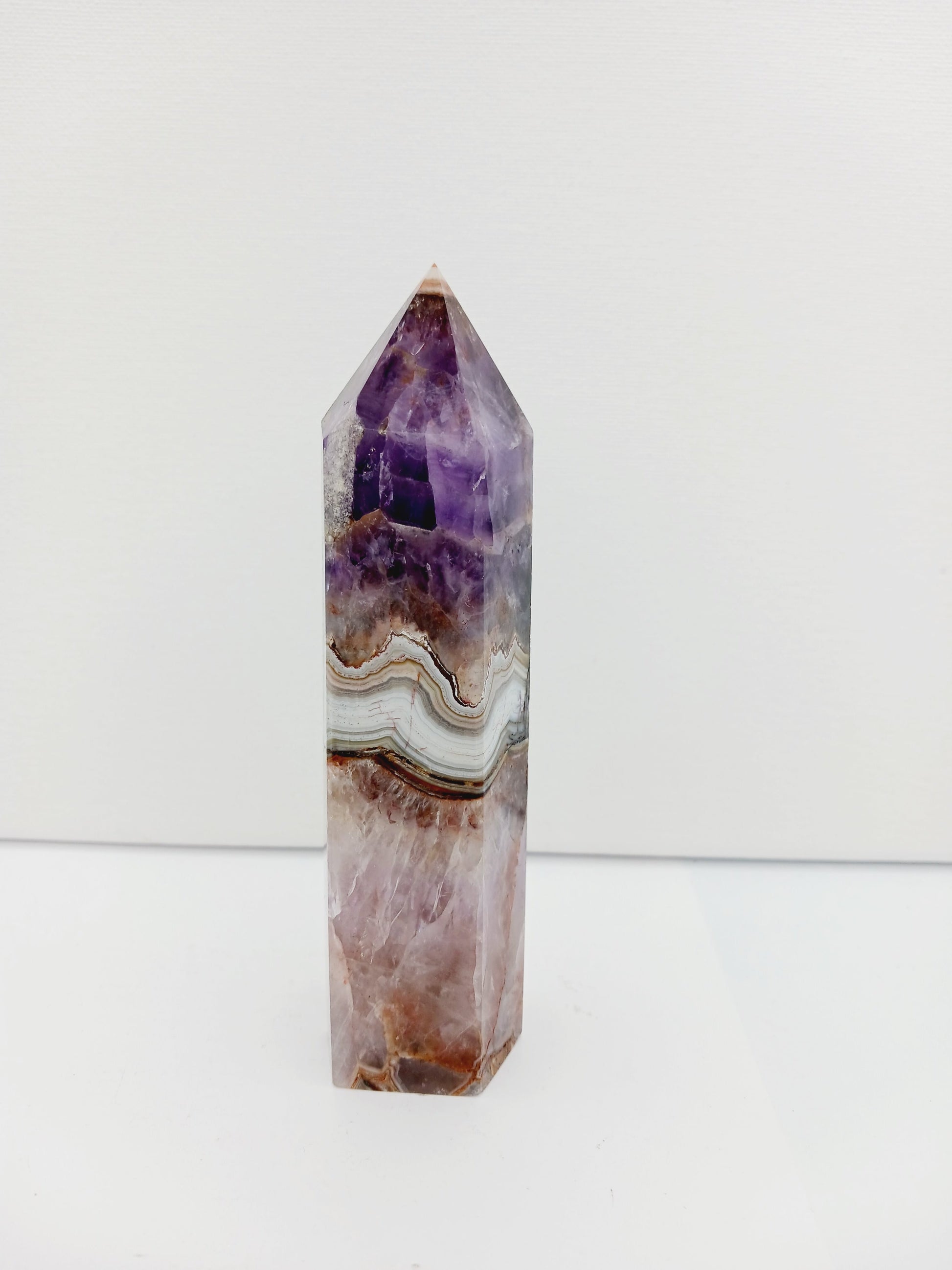 💜🏔️ Amethyst Agate Tower 5 Inch – Balance Protection and Spiritual Growth ✨ - Towers