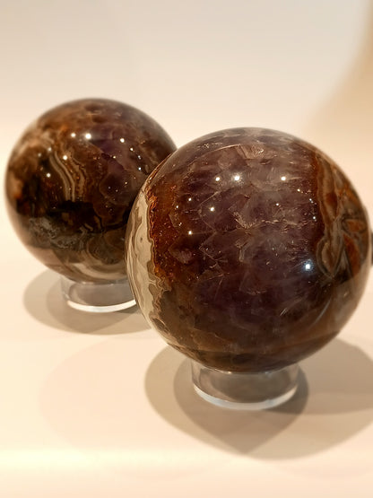 💜🌬️ Amethyst & Lace Agate Sphere (2.75’’) – Tranquility Balance & Spiritual Clarity! ✨ - Spheres