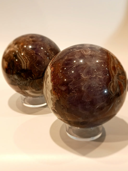 💜🌬️ Amethyst & Lace Agate Sphere (2.75’’) – Tranquility Balance & Spiritual Clarity! ✨ - Spheres