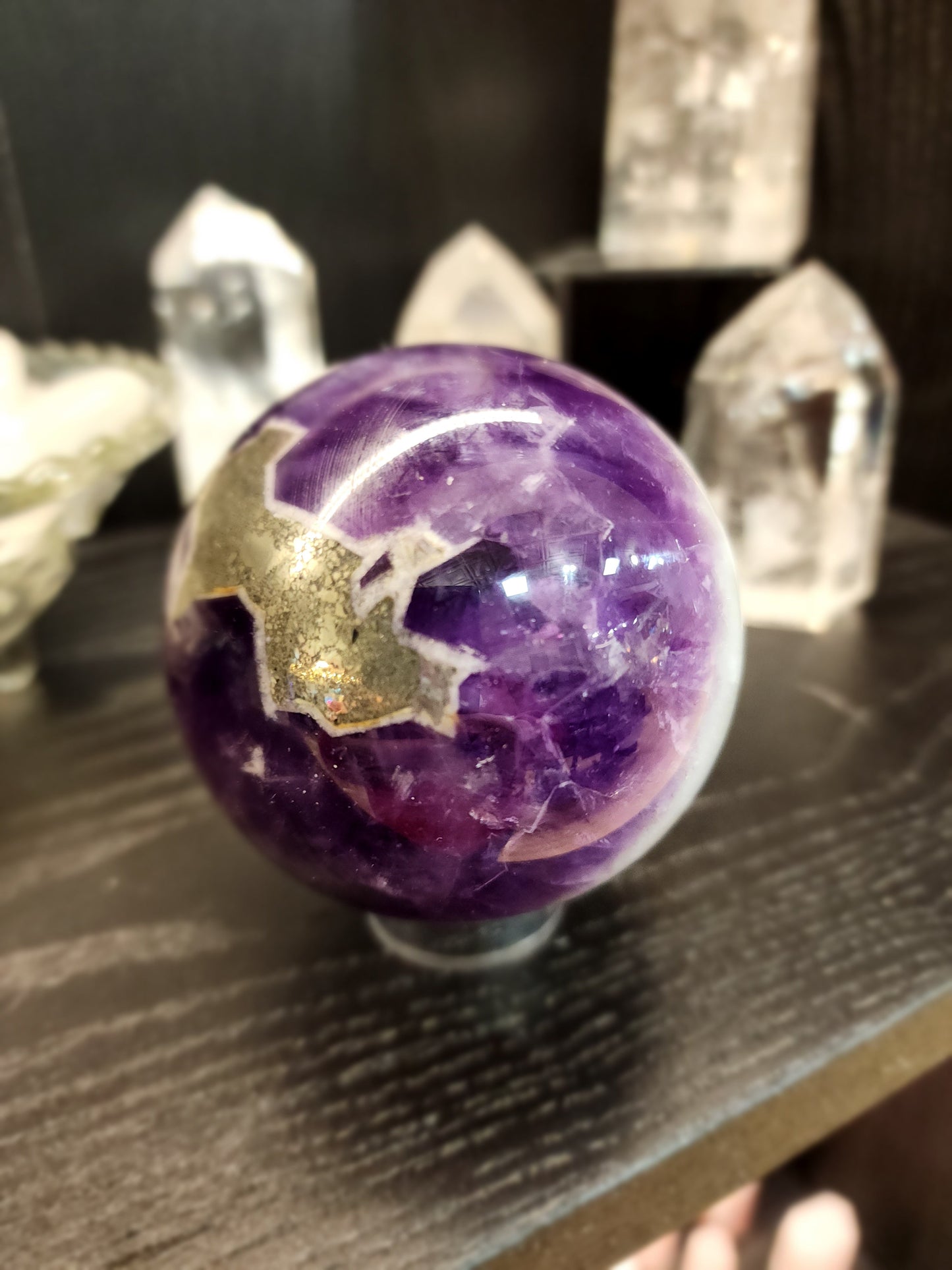 💜✨ Amethyst and Pyrite Spheres – Harmonizing Energy & Abundance! 💰 - 2 - Spheres