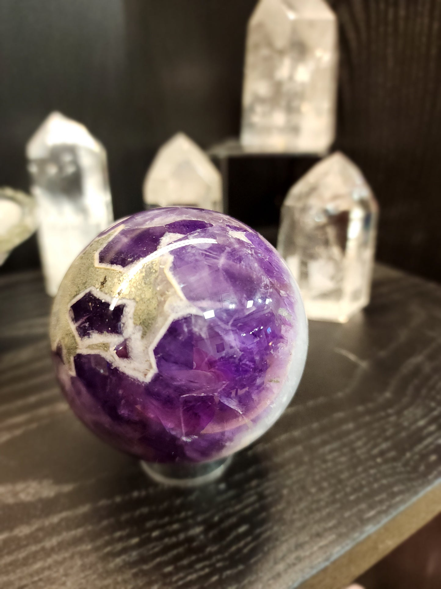 💜✨ Amethyst and Pyrite Spheres – Harmonizing Energy & Abundance! 💰 - 3 - Spheres