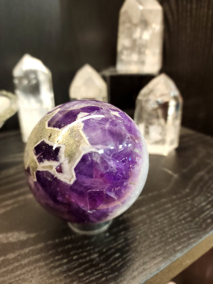 💜✨ Amethyst and Pyrite Spheres – Harmonizing Energy & Abundance! 💰 - 3 - Spheres
