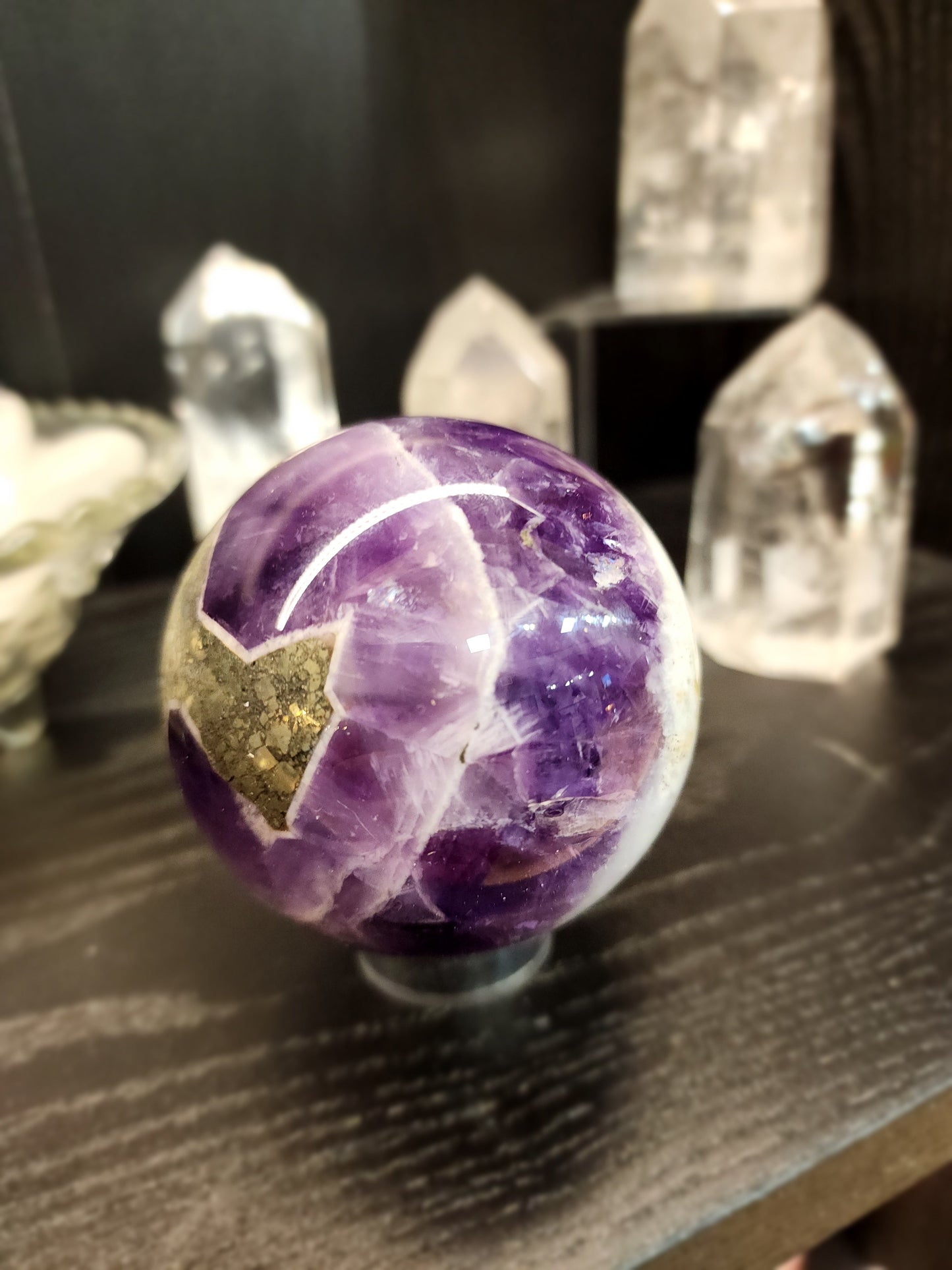 💜✨ Amethyst and Pyrite Spheres – Harmonizing Energy & Abundance! 💰 - 4 - Spheres