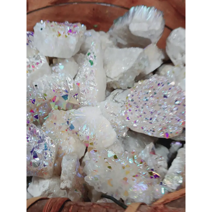 🌈✨ Angel Aura Quartz Chunk – Upliftment Clarity and Harmony (Intuitive Pick) 🤍
