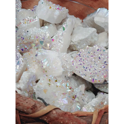 🌈✨ Angel Aura Quartz Chunk – Upliftment Clarity and Harmony (Intuitive Pick) 🤍