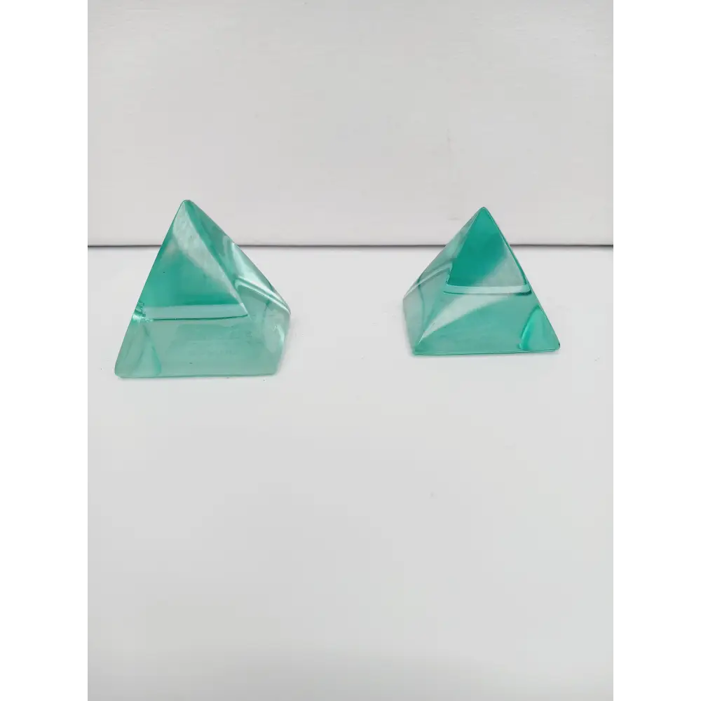 💎✨ Aqua and Blue Obsidian Pyramids 1.75’’ – Calm Clarity and Spiritual Protection 🔷 - aqua