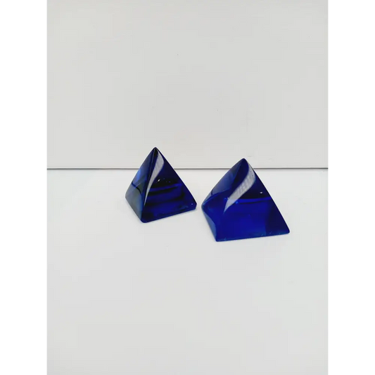 💎✨ Aqua and Blue Obsidian Pyramids 1.75’’ – Calm Clarity and Spiritual Protection 🔷 - Blue