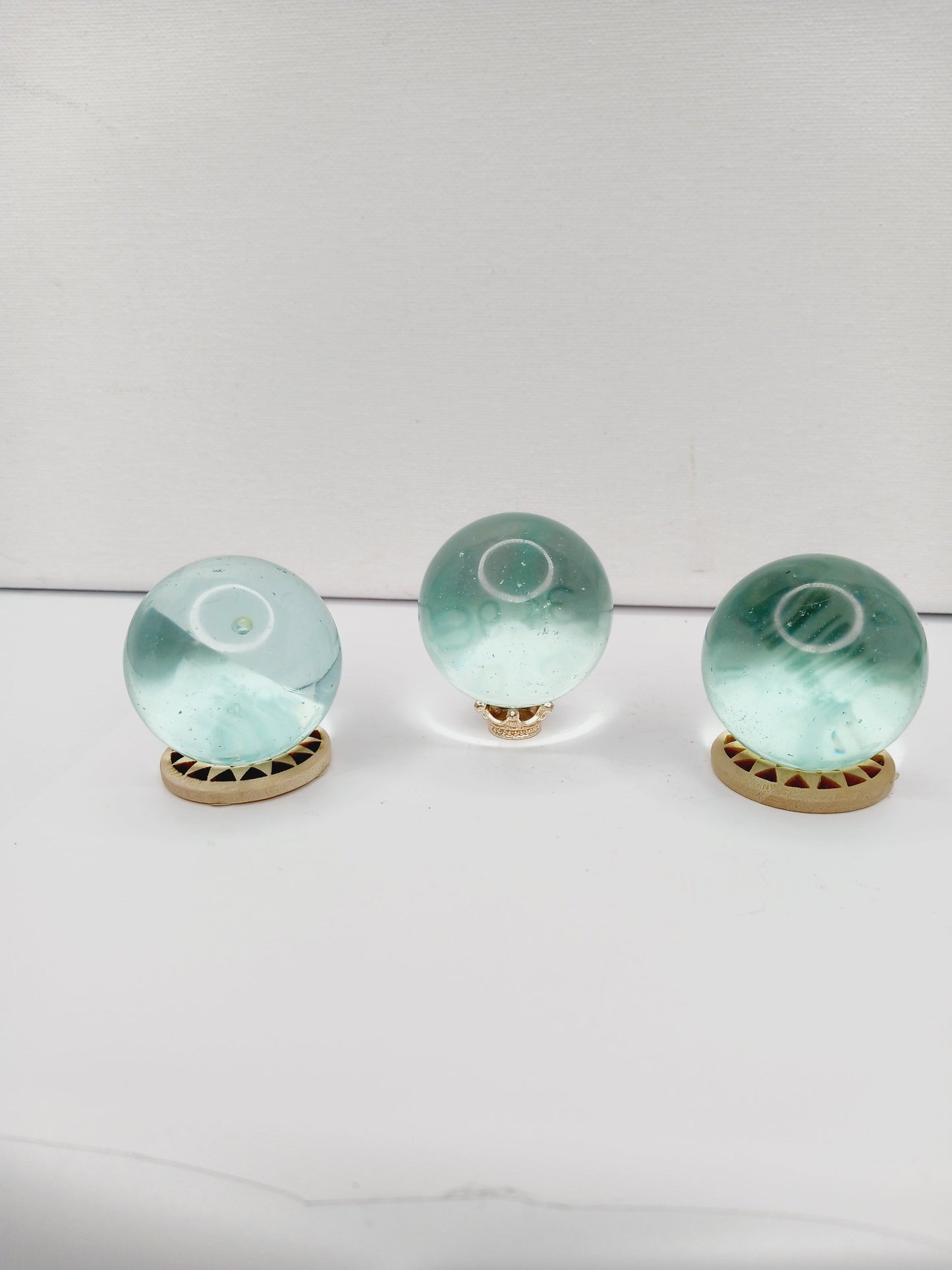 🔵✨ Aqua and Blue Obsidian Spheres – Calm Insight and Spiritual Protection 🌊 - aqua
