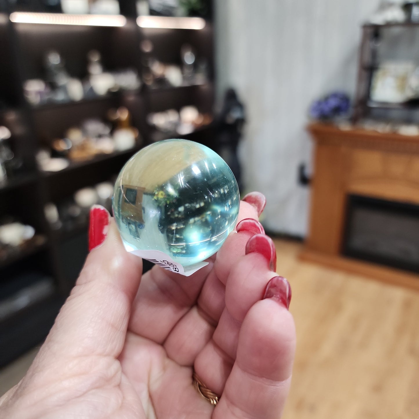 🌊✨ Aqua Obsidian Sphere – Calming Energy Protection and Spiritual Clarity! 🌀 - Aqua Obsidian Sphere - Spheres