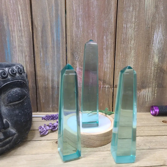 Aqua Blue Obsidian Towers - Towers