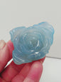 🌊🌹 Aquamarine Rose Carving – Tranquility Love and Courage ✨