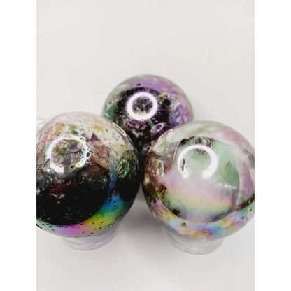 🌈✨ Aura Sphalerite Sphere (Approx. 3.25’’) – Transformation Empowerment and Radiant Energy! 🔮