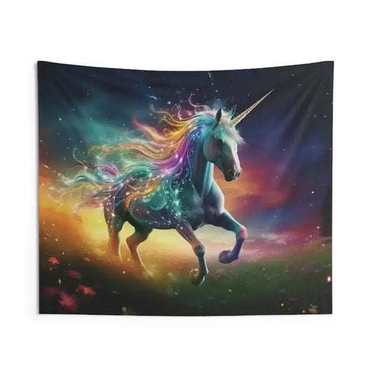 🦄 Beautiful Unicorn Tapestry with Rainbows ✨ 60 x 40 - Tapestry