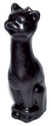 🖤🐈⬛ Black Cat Figure Candle (6’’) – Protection Banishing and Magical Wisdom Ritual Candle! ✨ - Candles & Accessories