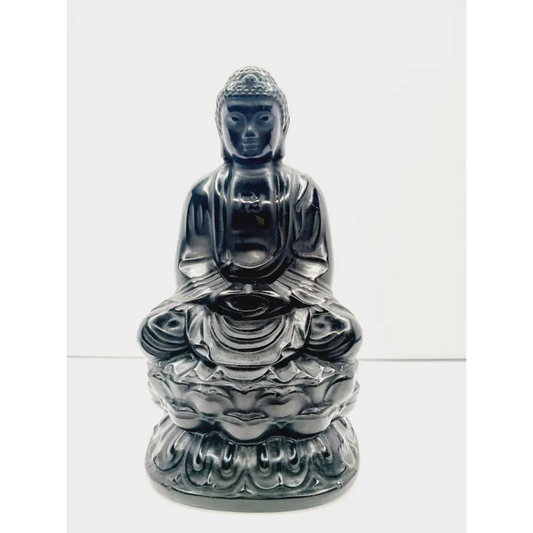 🖤 Black Obsidian Buddha Statue - 6’’ 🌌 - Statues