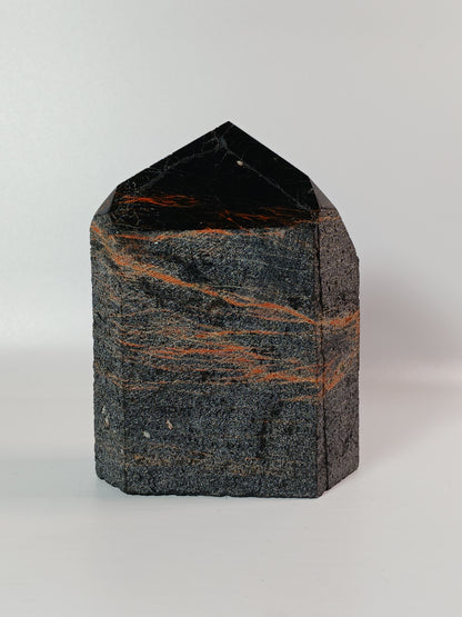 🖤🪨 Black Tourmaline with Hematite Tower – Double Protection and Deep Grounding ✨ - 1 - Specimens