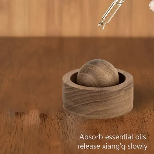 🌰✨ Black Walnut Pan Bead Oil Diffuser – Natural Aromatherapy & Earthy Elegance! 🍃 - Oils & Diffusers