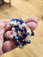 💙 Blue Kyanite Rose Quartz Bracelet with Slide Chain 💖 - OMC BRACELETS