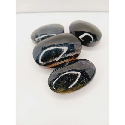 🌊🖤 Blue Tiger’s Eye Palm Stone – Insight Calm and Protective Energy ✨ - PALM