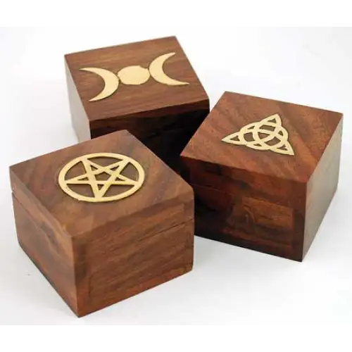 Brass Inlaid Box (various Designs) - Boxes & Chests