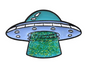 BROOCH LAPEL ENAMEL Magical Pins Pin (Page 1) - GREEN UFO - Clothing & Apparel