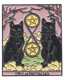 BROOCH LAPEL ENAMEL Magical Pins Pin (Page 1) - Kitty Tarot Two - Clothing & Apparel