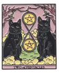 BROOCH LAPEL ENAMEL Magical Pins Pin (Page 1) - Kitty Tarot Two - Clothing & Apparel